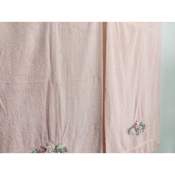 Vintage WAMSUTTA Towel Lot Set Pink Flower Floral Bath & Hand Set Somerset Rose - Picture 15 of 15